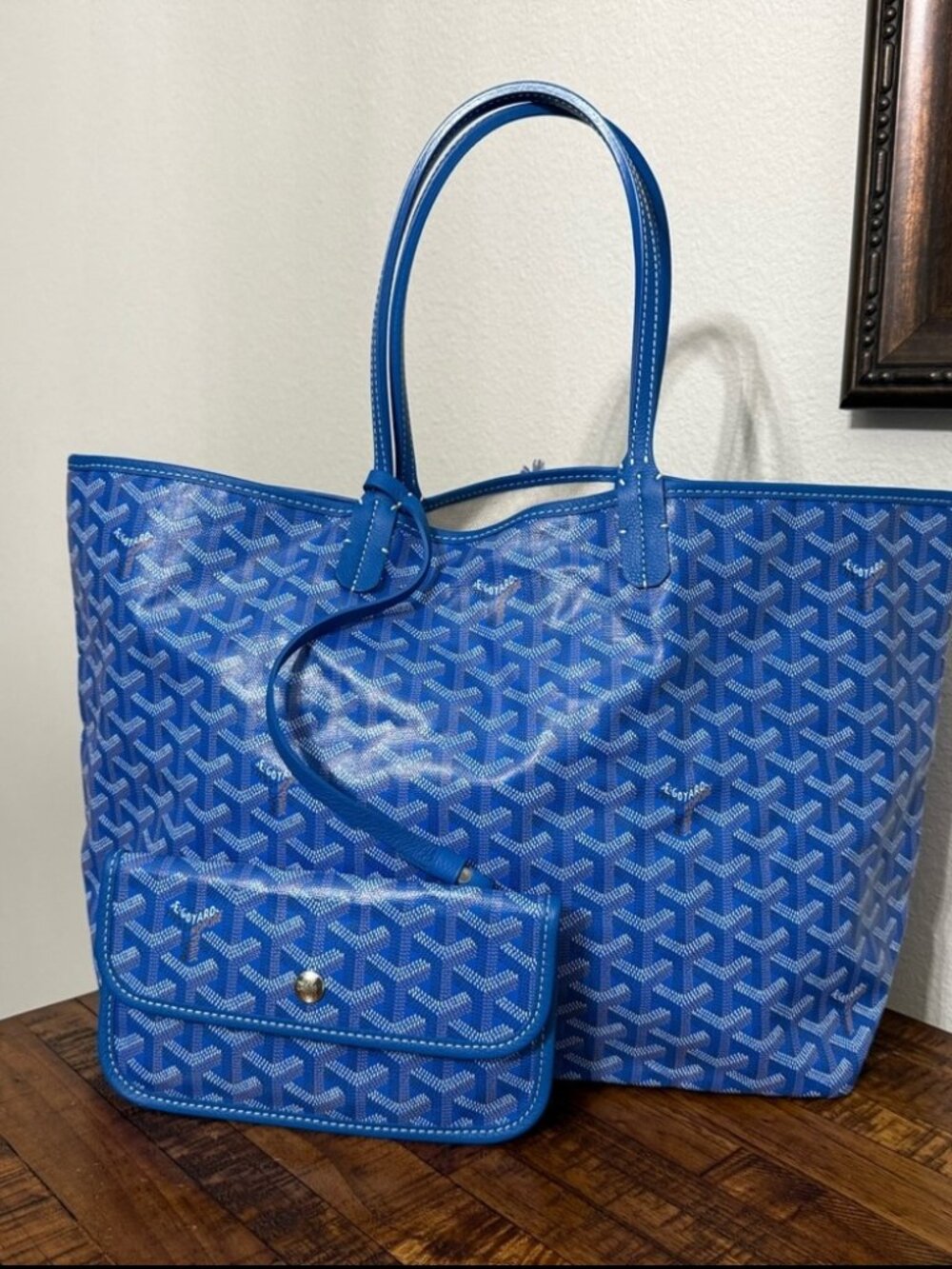 GOYARD ST LOUIS PM BAG BLUE